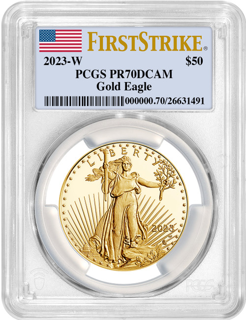 2023-W $50 Gold Eagle FS PCGS PR70 Deep Cameo