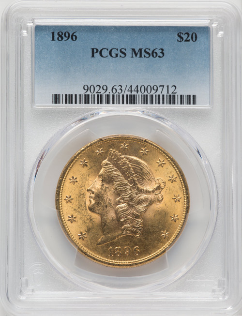 1896 $20 Liberty Double Eagle PCGS MS63