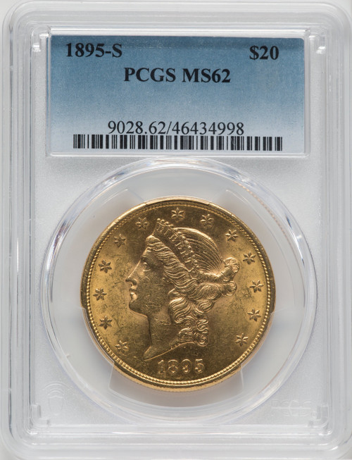 1895-S $20 Liberty Double Eagle PCGS MS62