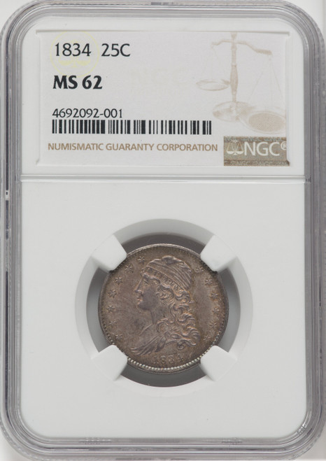 1834 25C Bust Quarter NGC MS62