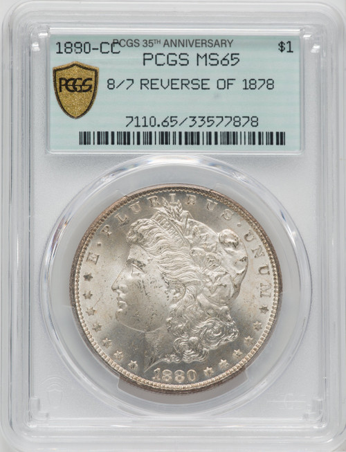 1880-CC $1 8/7 Reverse of 1878 Morgan Dollar PCGS MS65