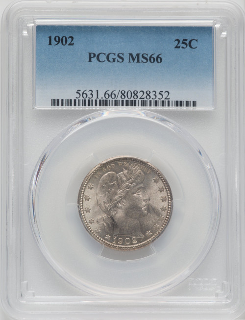 1902 25C Barber Quarter PCGS MS66
