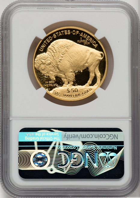 2009-W $50 One-Ounce Gold Buffalo NGC PF70 Thomas Uram Signed