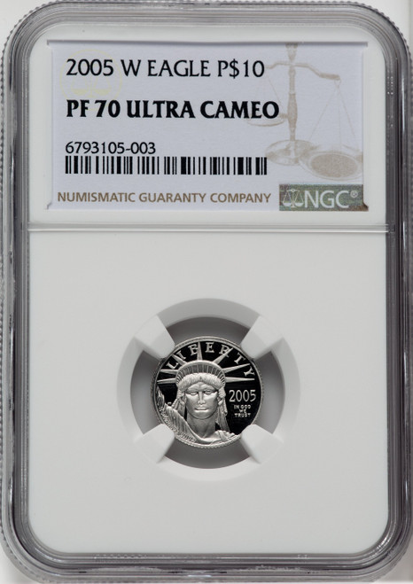 2005-W $10 Tenth-Ounce Platinum NGC PF70