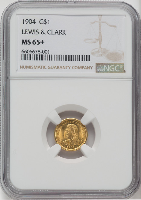 1904 G$1 Lewis and Clark Commemorative Gold NGC MS65+