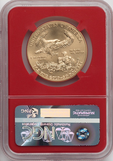 2016-W $50 One-Ounce Gold Eagle 30th Anniversary FDI NGC MS70