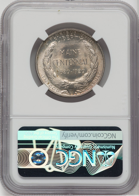 1920 50C Maine Commemorative Silver NGC MS66+