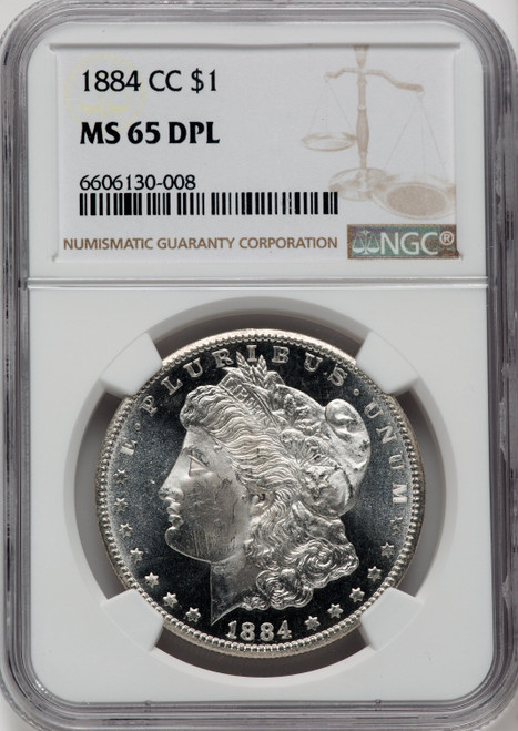 1884-CC $1 DM Morgan Dollar NGC MS65