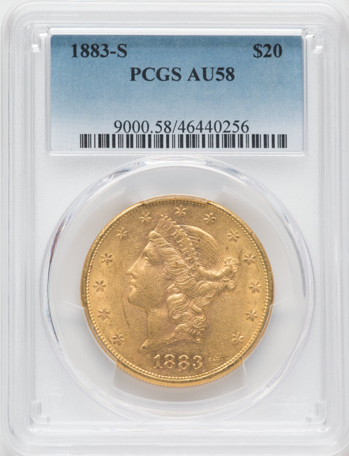 1883-S $20 Liberty Double Eagle PCGS AU58