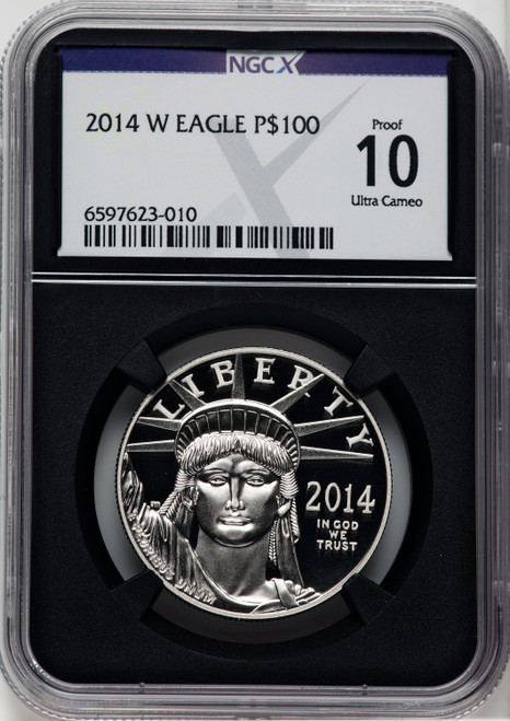 2014-W $100 One-Ounce Platinum Eagle NGCX PF10