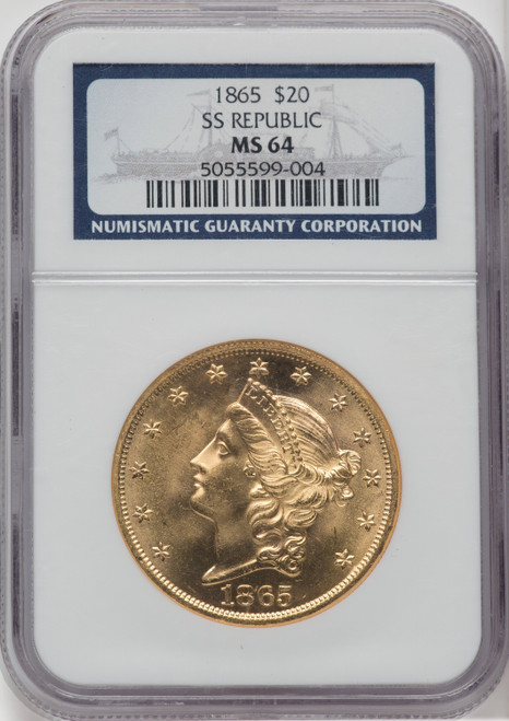 1865 $20 Liberty Double Eagle NGC MS64