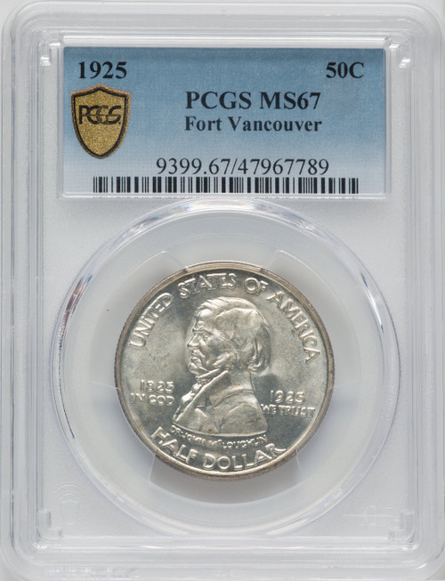 1925 50C Vancouver Commemorative Silver PCGS MS67