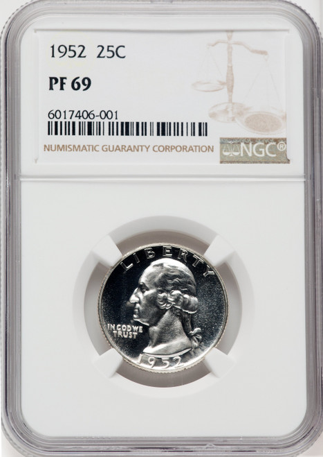 1952 25C Proof Washington Quarter NGC PR69