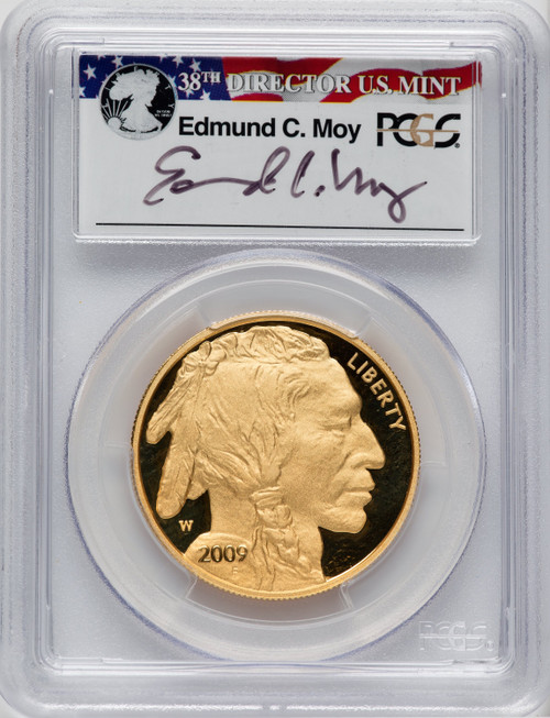2009-W $50 One-Ounce Gold Buffalo First Strike Moy Signature PCGS PR70