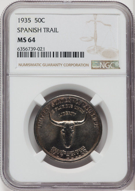 1935 50C Spanish Trail Commemorative Silver NGC MS64