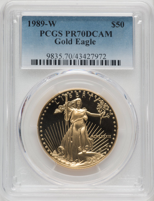 1989-W $50 One-Ounce Gold Eagle PCGS PR70