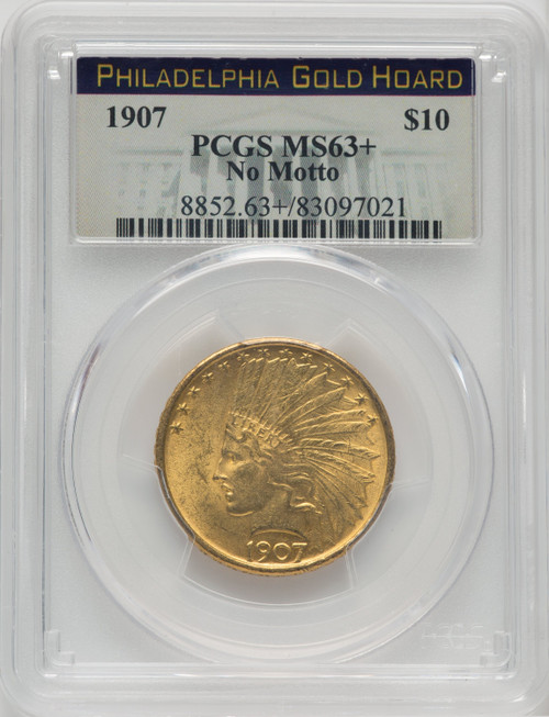 1907 $10 No Motto Indian Eagle PCGS MS63+