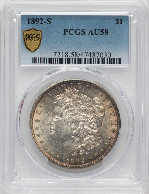 1892-S $1 Morgan Dollar PCGS AU58