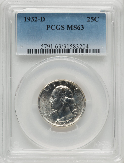 1932-D 25C Washington Quarter PCGS MS63