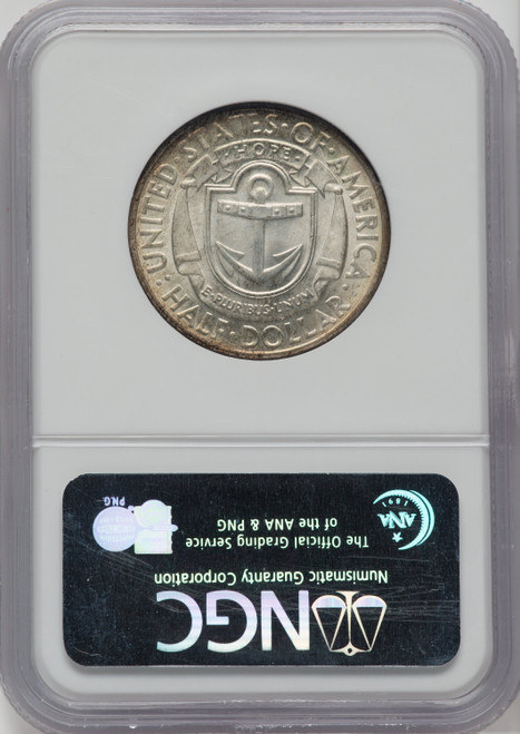 1936-D 50C Rhose Island Commemorative Silver NGC MS67