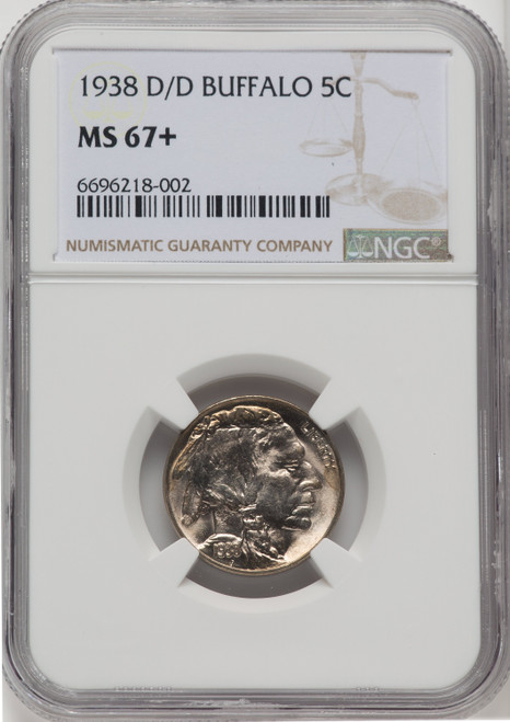 1938-D/D 5C Buffalo Nickel NGC MS67