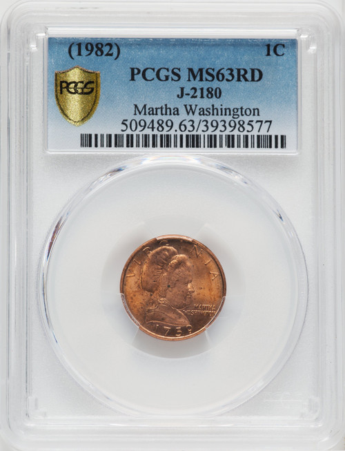 1982 1C J-2180 Martha Washington RD Patterns PCGS MS63