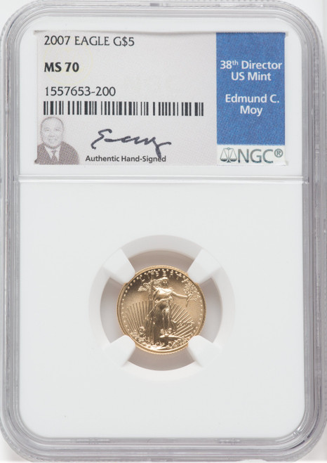2007 $5 Tenth-Ounce Gold Eagle NGC MS70