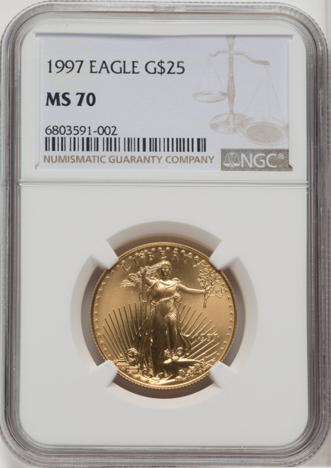 1997 $25 Half-Ounce Gold Eagle NGC MS70