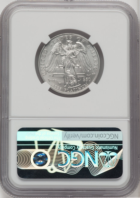 2008-W $50 Half-Ounce Platinum Eagle Burnished NGC MS70