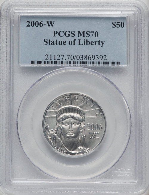 2006-W $50Half-Ounce Platinum Eagle Burnished PCGS SP70