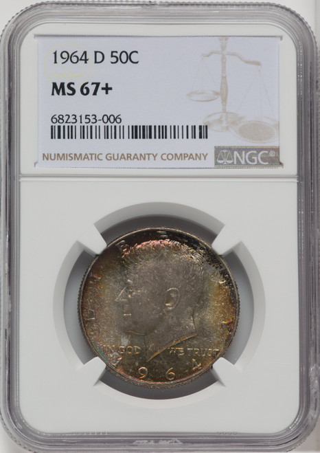 1964-D 50C Kennedy Half Dollar NGC MS67+ 1964-D 50C Kennedy Half Dollar NGC MS67+