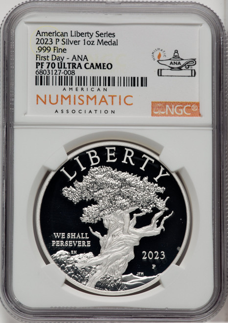 2023-P American Liberty Silver Medal First Day ANA NGC MS70