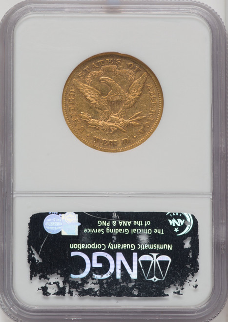 1877-CC $10 Liberty Eagle NGC AU50