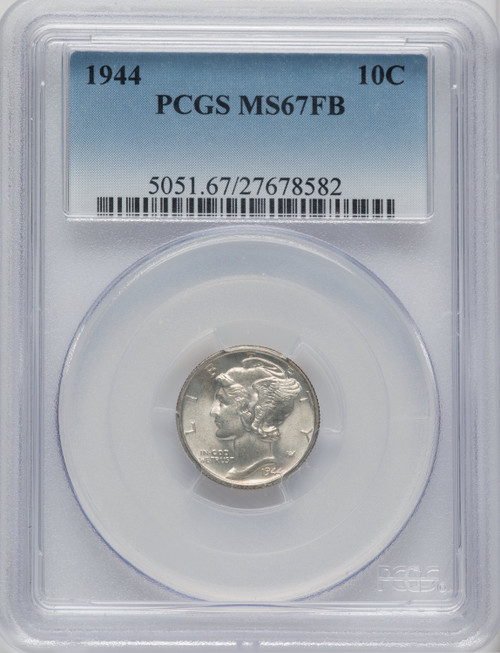 1944 10C FB Mercury Dime PCGS MS67