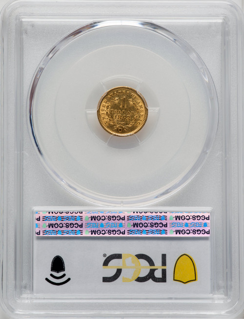 1853-O G$1 Gold Dollar PCGS AU58