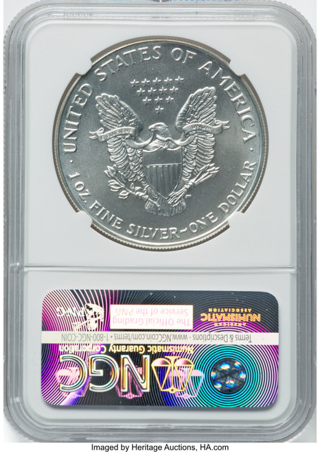 1993 S$1 Silver Eagle NGC MS70 - LCR Coin