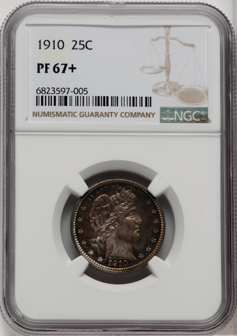 1910 25C Proof Barber Quarter NGC PR67+