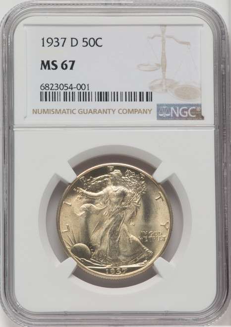 1937-D 50C Walking Liberty Half Dollar NGC MS67