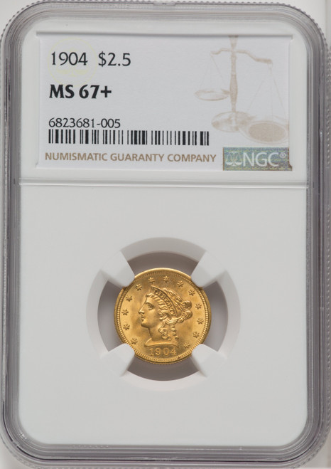 1904 $2.50 Liberty Quarter Eagle NGC MS67+