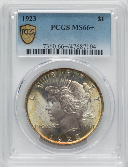 1923 $1 Peace Dollar PCGS MS66+