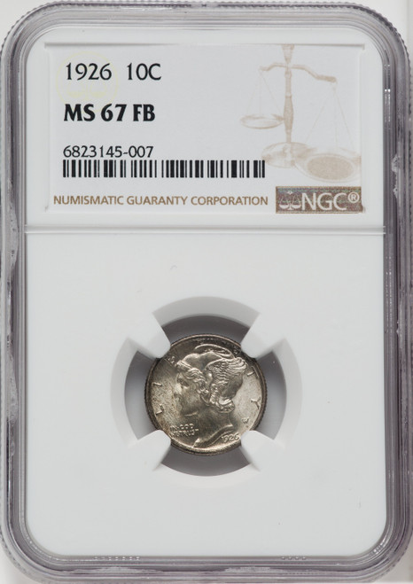 1926 10C FB Mercury Dime NGC MS67