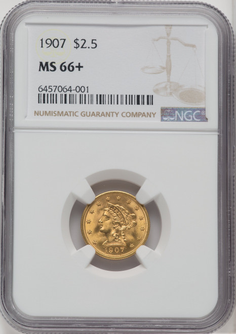 1907 $2.50 Liberty Quarter Eagle NGC MS66+