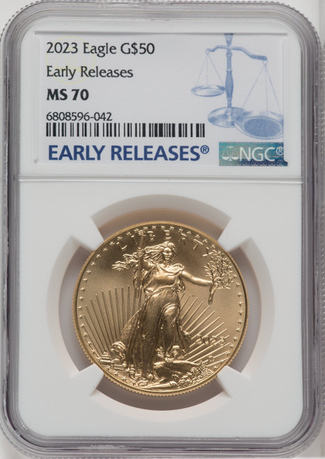 2023 $50 One-Ounce Gold Eagle First Strike NGC MS70