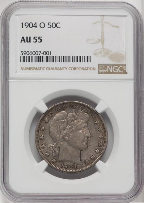 1904-O 50C Barber Half Dollar NGC AU55