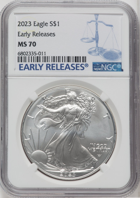2023 $1 Silver Eagle First Strike NGC MS70
