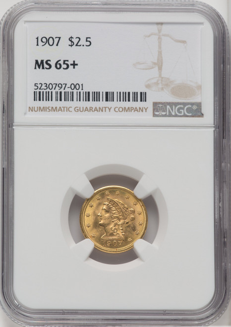 1907 $2.50 Liberty Quarter Eagle NGC MS65+