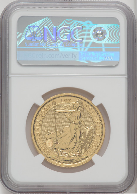 2023 G.B. G100 BRITANNIA-KC III OBVERSE 34TH COIN STRUCK Royal Succession NGC MS69