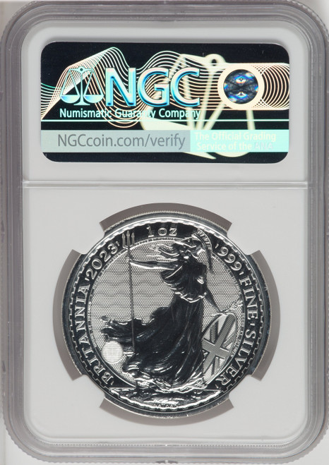 2023 G.B.S2 BITANNIA-QE II OBVERSE 137TH TO LAST COIN STRUCK Royal Succession NGC MS69