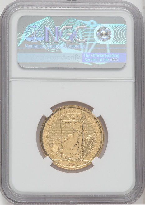 2023 G.B. G50 BRITANNIA-KC III OBVERSE 36TH COIN STRUCK Royal Succession NGC MS70