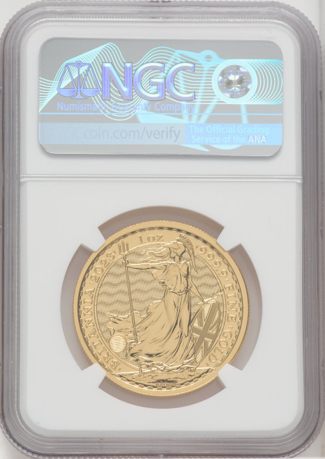 2023 G.B. G100 BRITANNIA-KC III OBVERSE 10TH COIN STRUCK Royal Succession NGC MS70